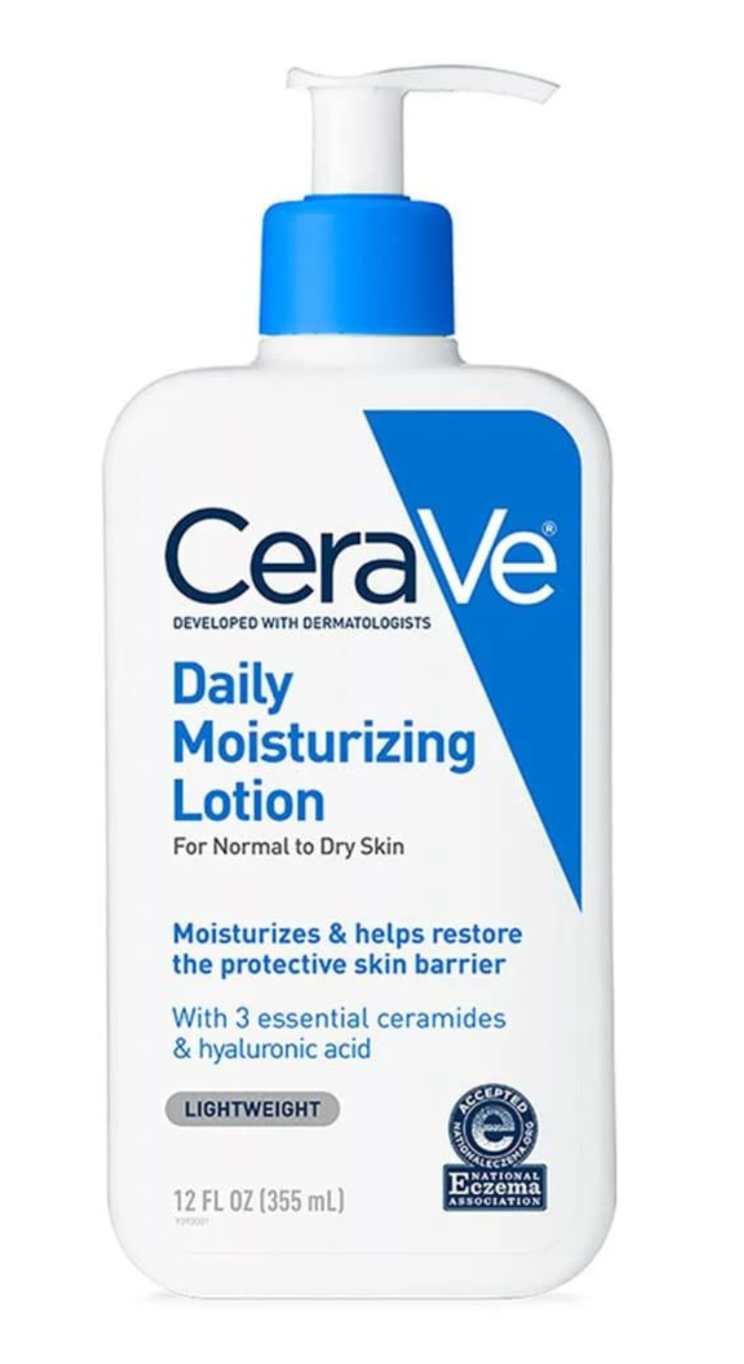 CeraVe Daily moisturizing lotion | 12 ounce | face & body lotion for dry skin with hyaluronic acid | fragrance free 12 Fl Oz (Pack of 2)
