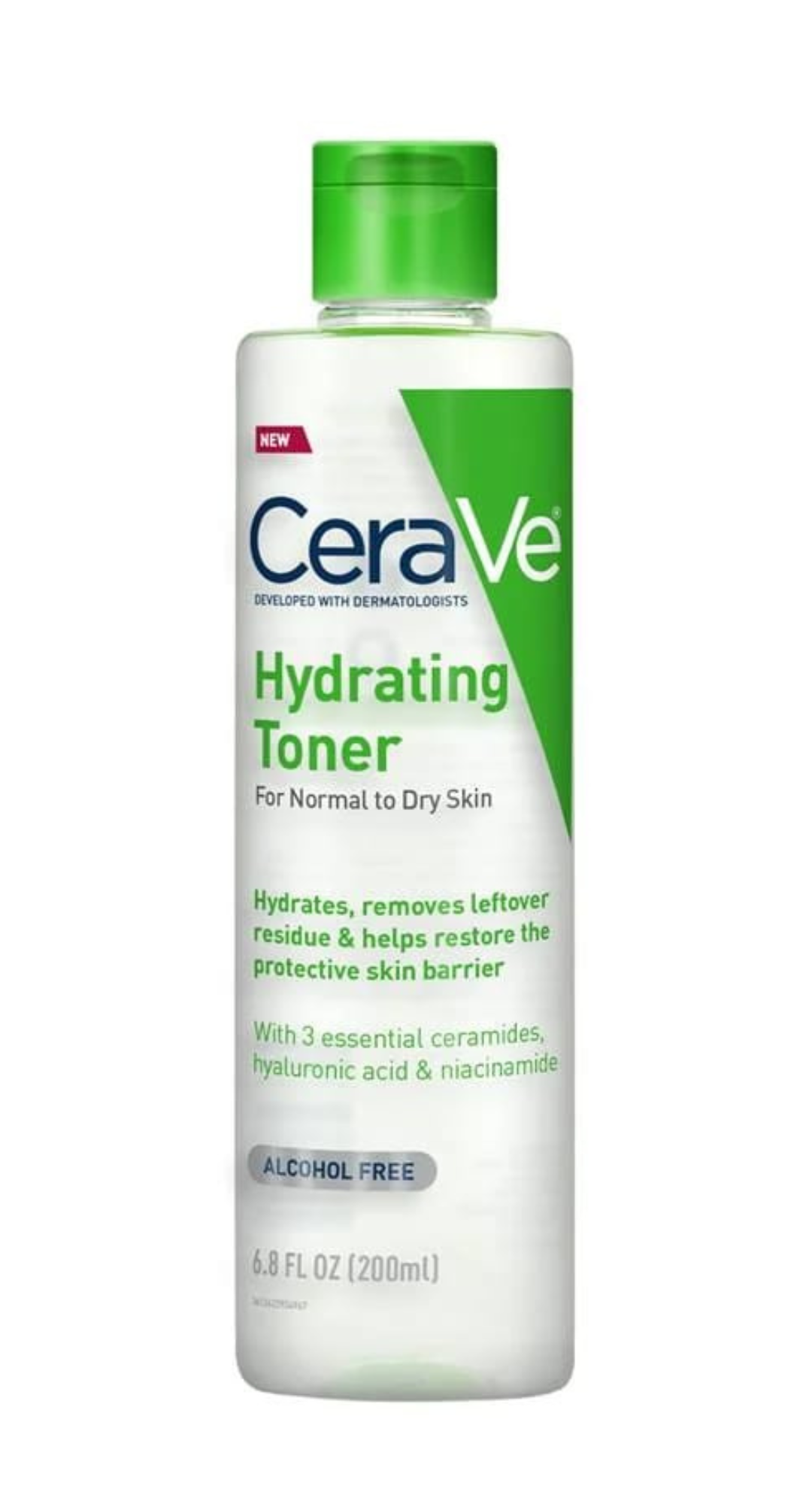 CeraVe Hydrating Toner for Face Non-Alcoholic with Hyaluronic Acid Niacinamide and Ceramides for Sensitive Dry Skin Fragrance-Free Non Comedogenic Full Size 6.8 Fl Oz