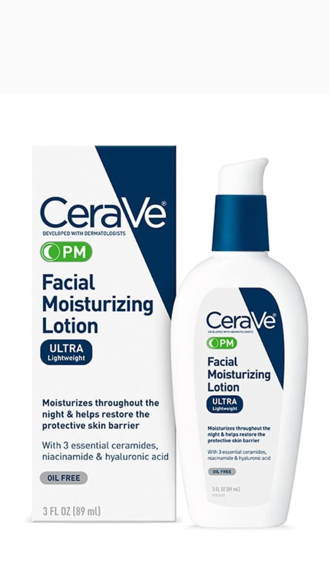 Cerave Facial Moisturizing Lotion PM 3 Oz (2 Pack)