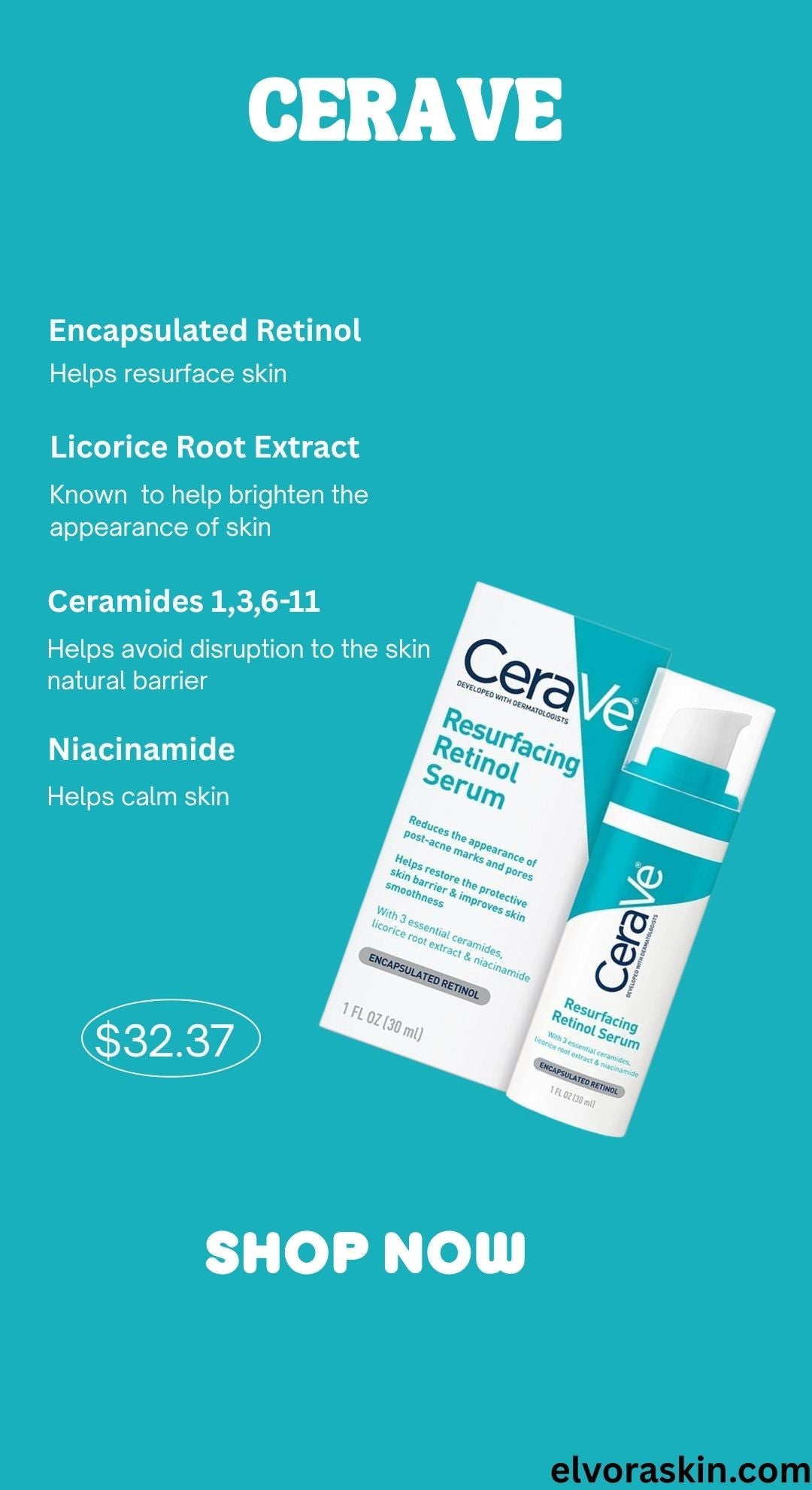 CERAVE Resurfacing Retinol Serum 30 ml