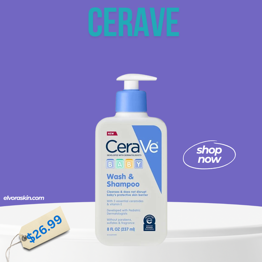 CeraVe Baby Wash & Shampoo | Fragrance Paraben & Sulfate Free Shampoo for Tear-Free Baby Bath Time | 8 Ounce