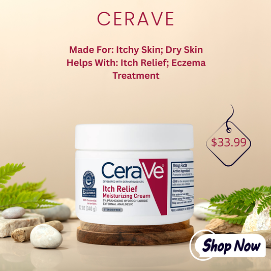 CeraVe Moisturizing Cream for Dry Skin Relief 12 Ounce Fragrance Free Cream with Pramoxine for Itch Relief