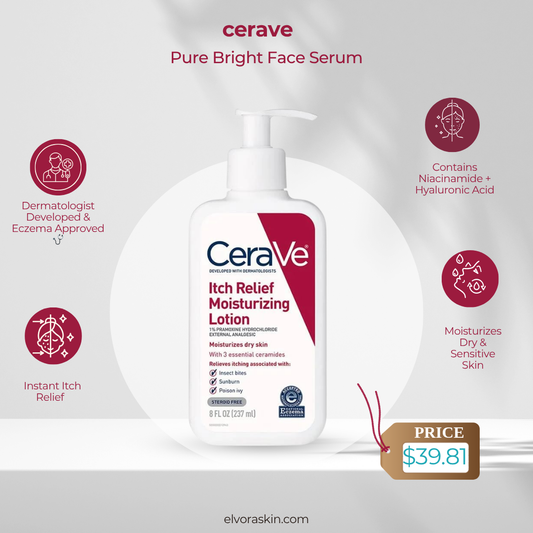 CeraVe Anti Itch Moisturizing Lotion with Pramoxine Hydrochloride Relieves Itch with Minor Skin Irritations Sunburn Relief Bug Bites 16 Ounces