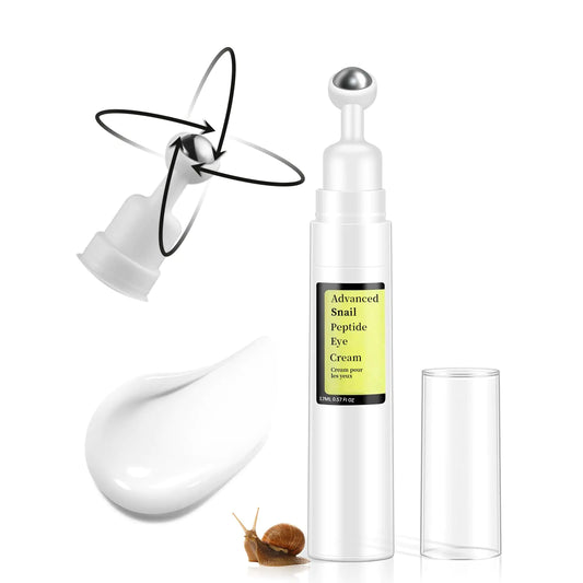 MIZEEYE Snail Peptide Eye Cream For Moisturizing Snail Mucin Under Eye Cream With Niacinamide Hyaluronic Acid 17 ML Snail Eye Cream For Dark Circles Puffiness and Fine Lines.