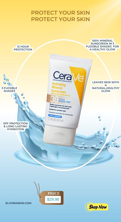 CeraVe Sheer Tint Hydrating Sunscreen SPF 30 - 1.7 Oz