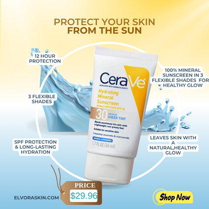 CeraVe Sheer Tint Hydrating Sunscreen SPF 30 - 1.7 Oz